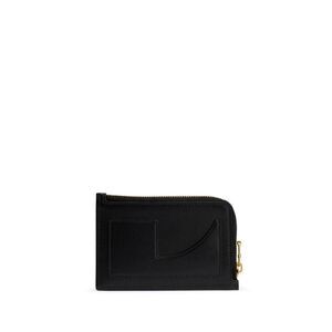 PATOU Logo Embossed Zip Cardholder Women BLACK Wallets & Small Leather Goods